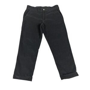 Bills Khakis Pants Mens 34x32 Black Corduroy Slim Fit Casual Cotton *altered